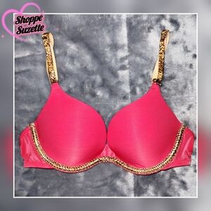 Victoria’s Secret Vintage 2007 VerySexy Push-Up Bra Y2K Style in Red Leopard 32B